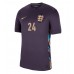 Camisa de Futebol Inglaterra Cole Palmer #24 Equipamento Secundário Europeu 2024 Manga Curta